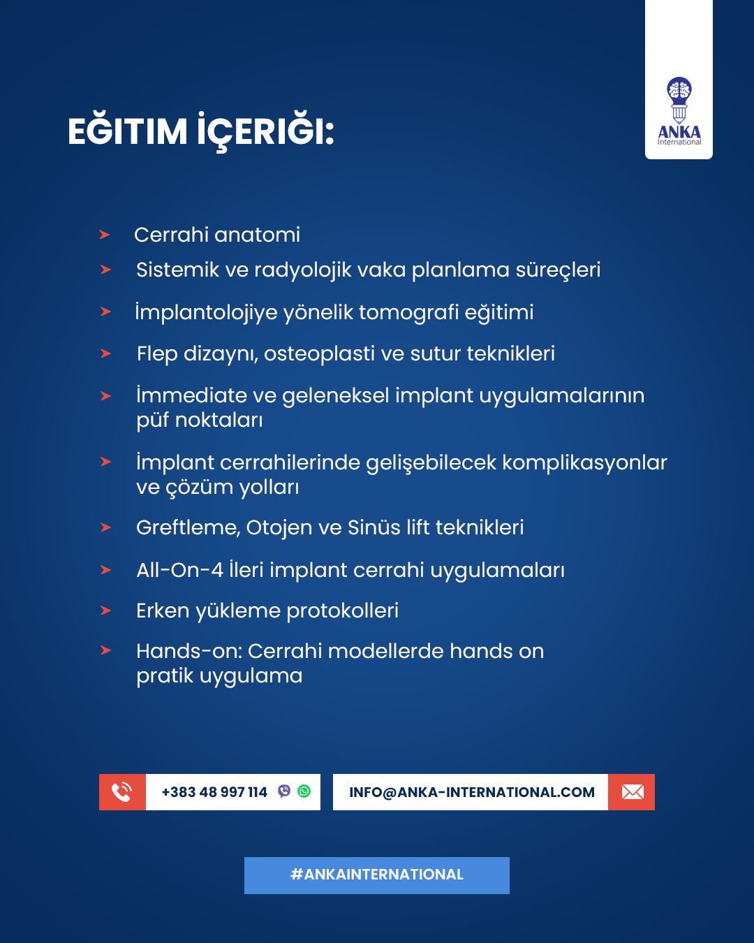 Uygulamalı oral implantoloji eğitimi